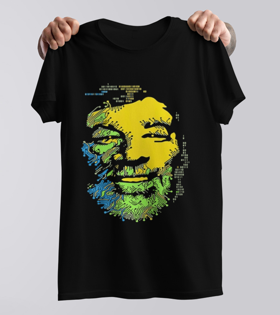 Bob Marley Reggae Circuit Face Yellow Green Blue T-Shirt