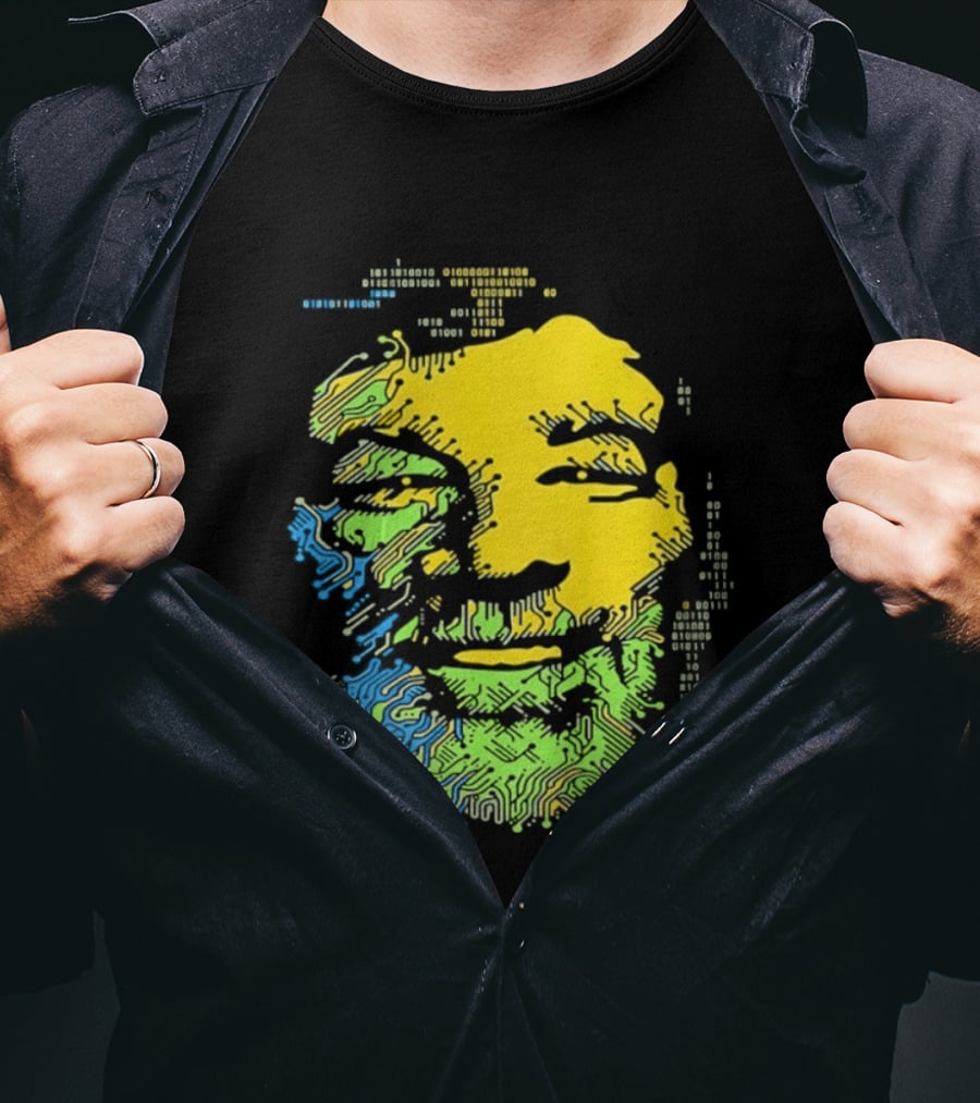 Bob Marley Reggae Circuit Face Yellow Green Blue T-Shirt