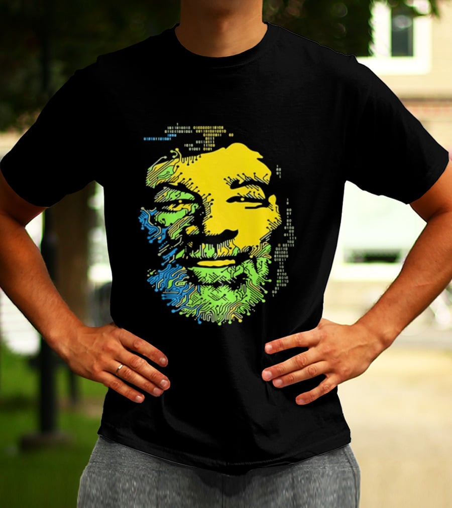 Bob Marley Reggae Circuit Face Yellow Green Blue T-Shirt