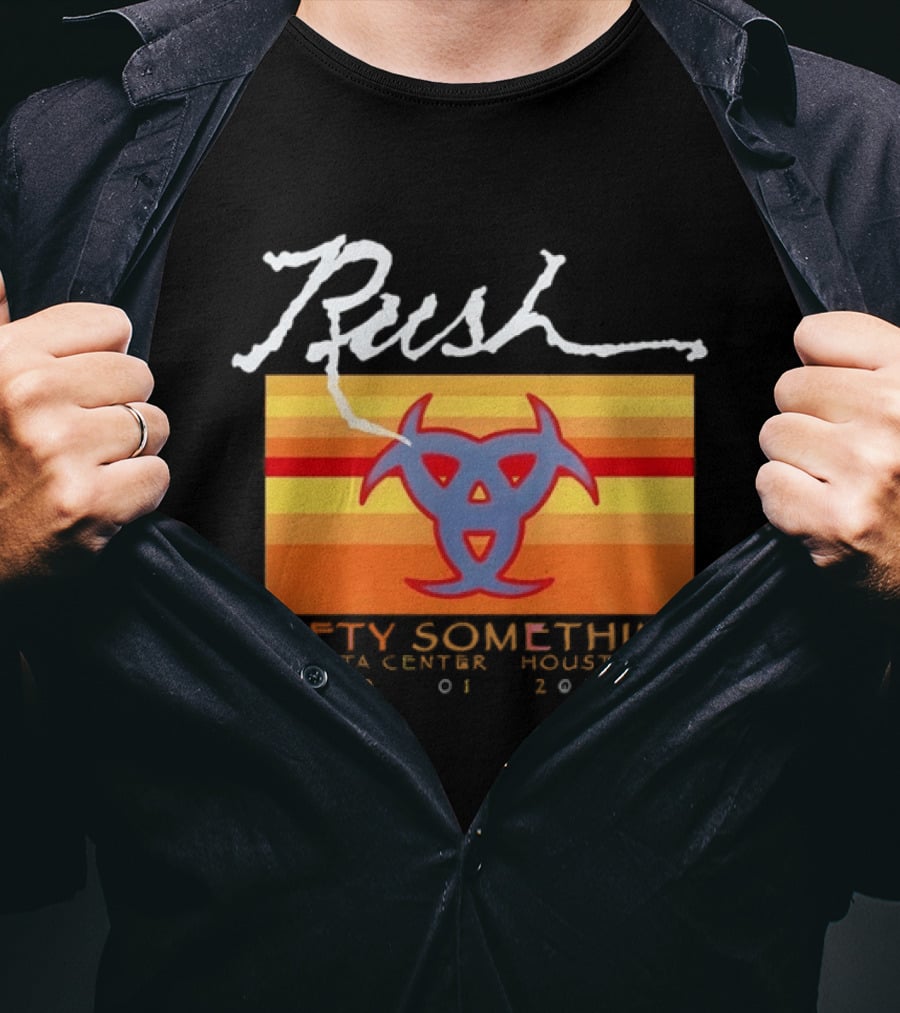 Rush Fifty Something Toyota Center Houston TX 10 01 2026 T-Shirt
