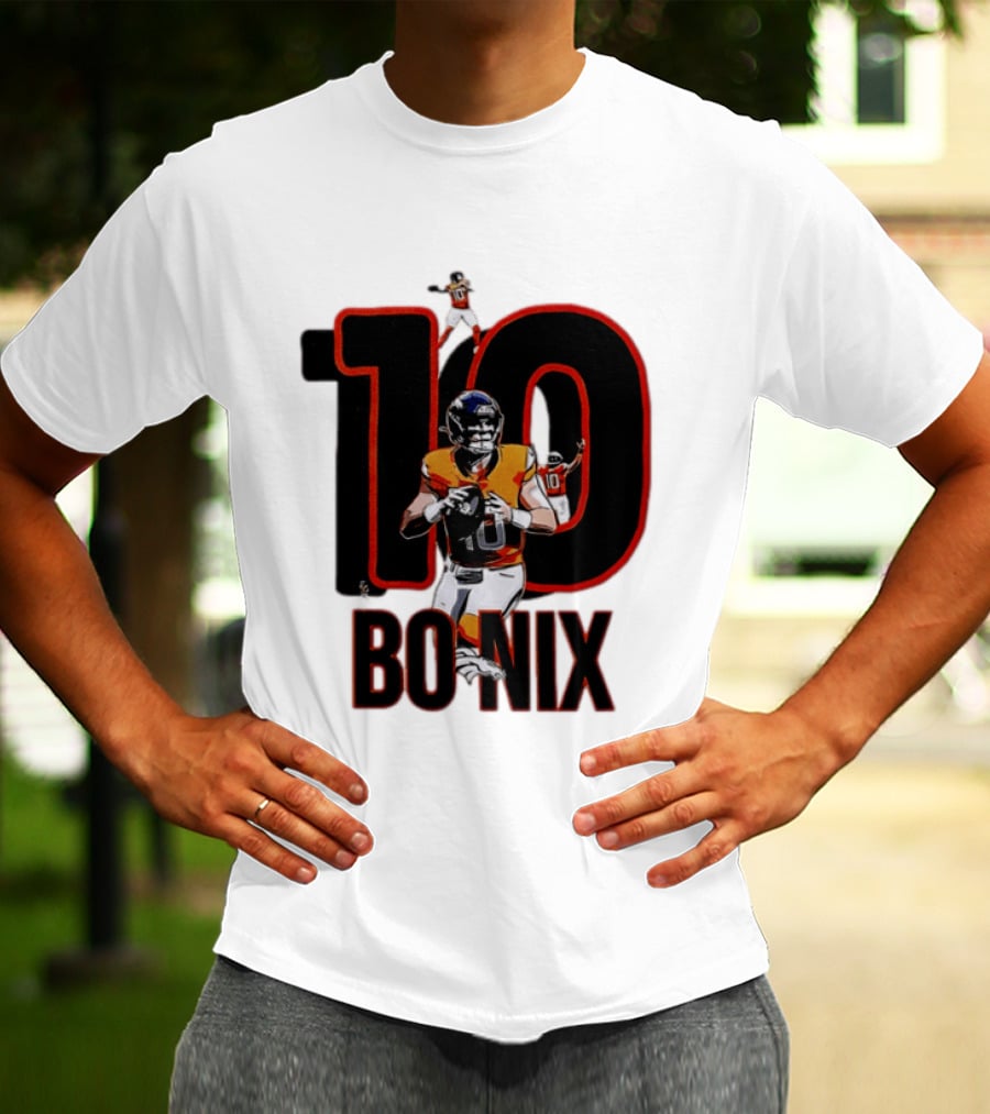 10 Bo Nix Denver Broncos Football Quarterback T-Shirt