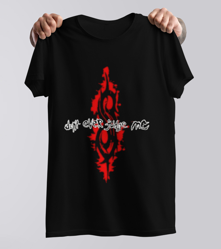 Slipknot Don't Ever Judge Me Red S Symbol Heavy Metal T-Shirt