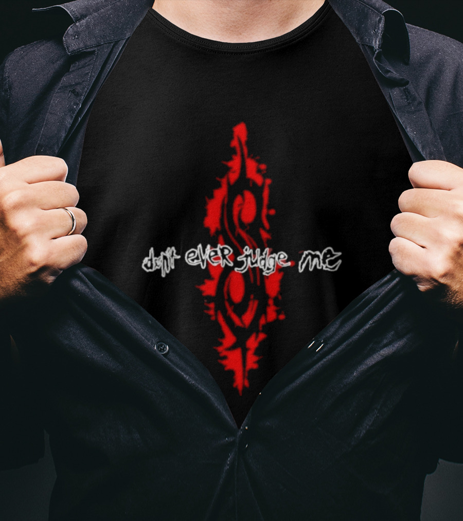 Slipknot Don't Ever Judge Me Red S Symbol Heavy Metal T-Shirt
