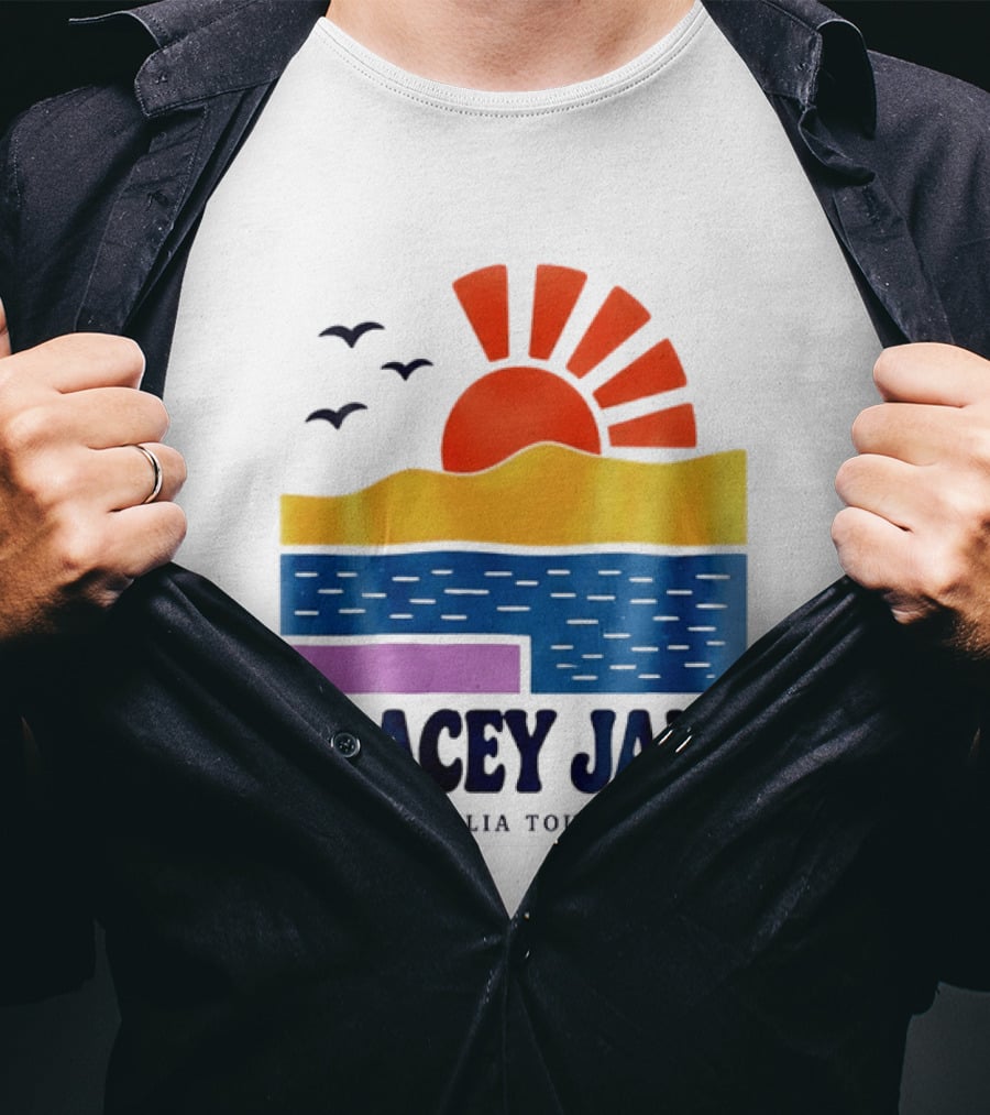 Spacey Jane Australia Tour 2026 Indie Rock Ocean Sunset Birds T-Shirt