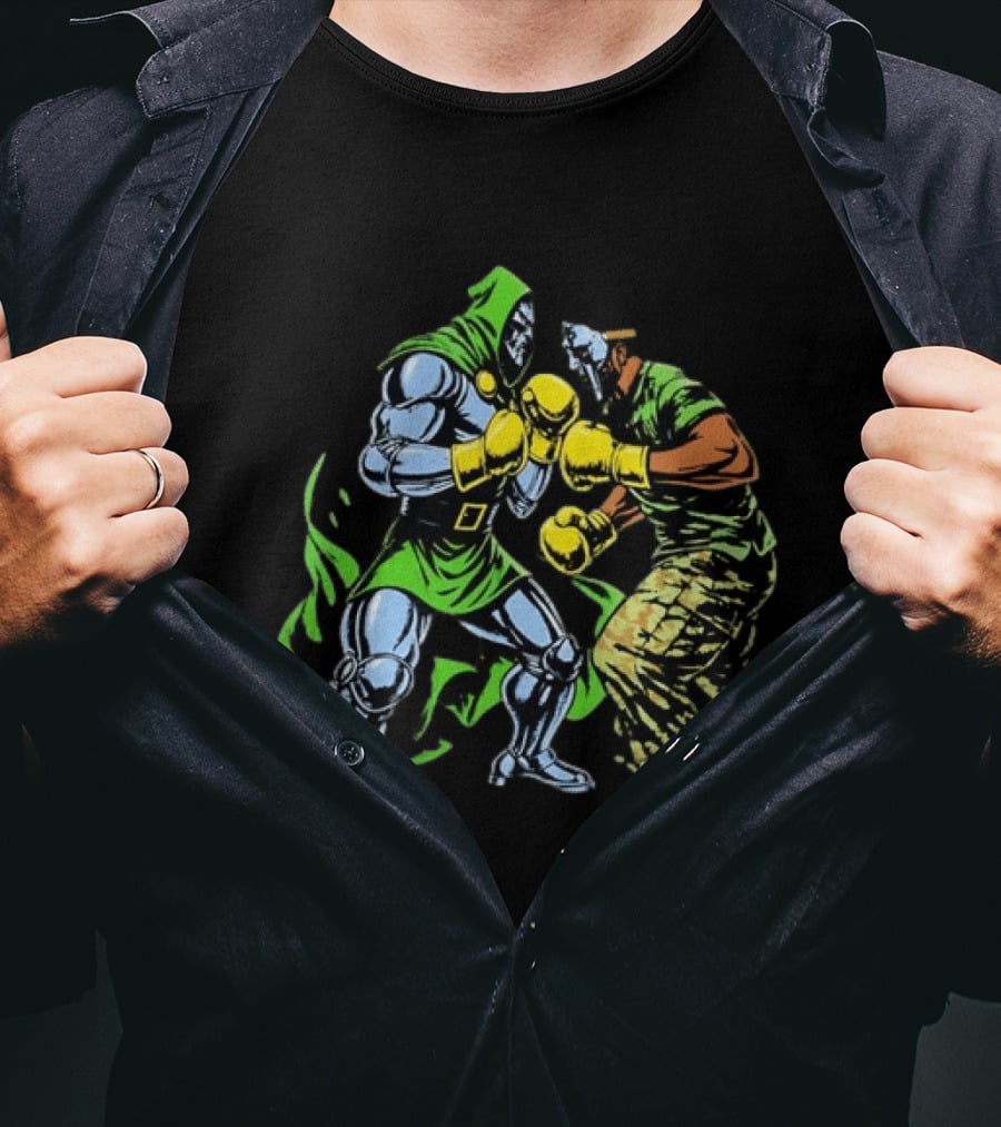 Doctor Doom Vs MF DOOM Marvel Boxing Match Showdown T-Shirt
