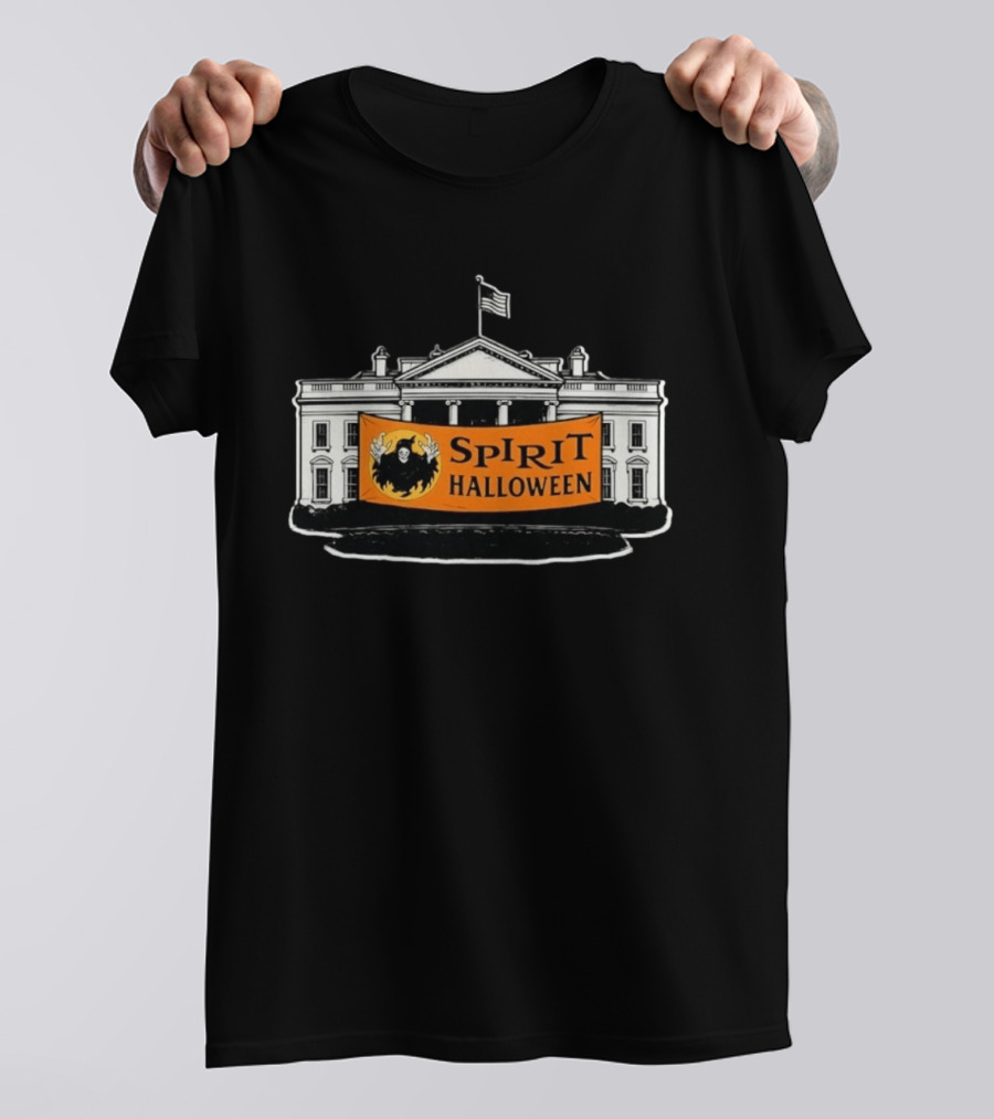 Spirit Halloween White House Haunted Spooky Banner T-Shirt