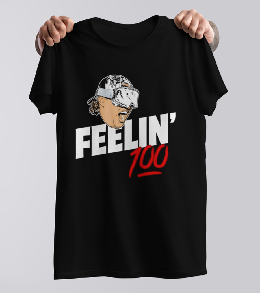 Feelin' 100 Ski Goggles Winter Sports Mood T-Shirt