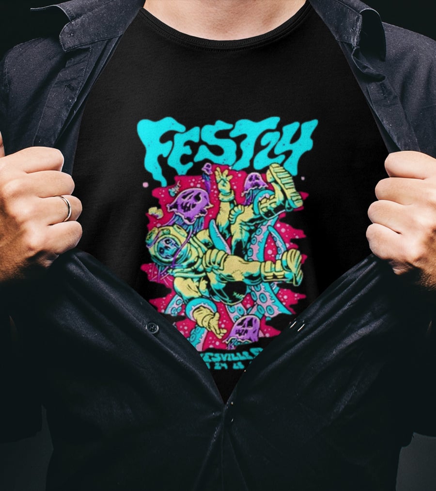 Fest 24 Gainesville FL October 23 25 2026 Astronaut And Jellyfish T-Shirt