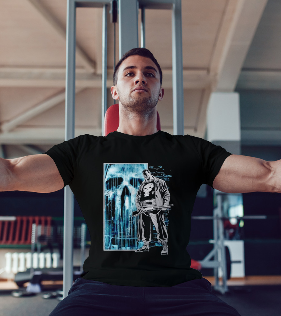The Punisher Skull Vigilante Trench Coat T-Shirt