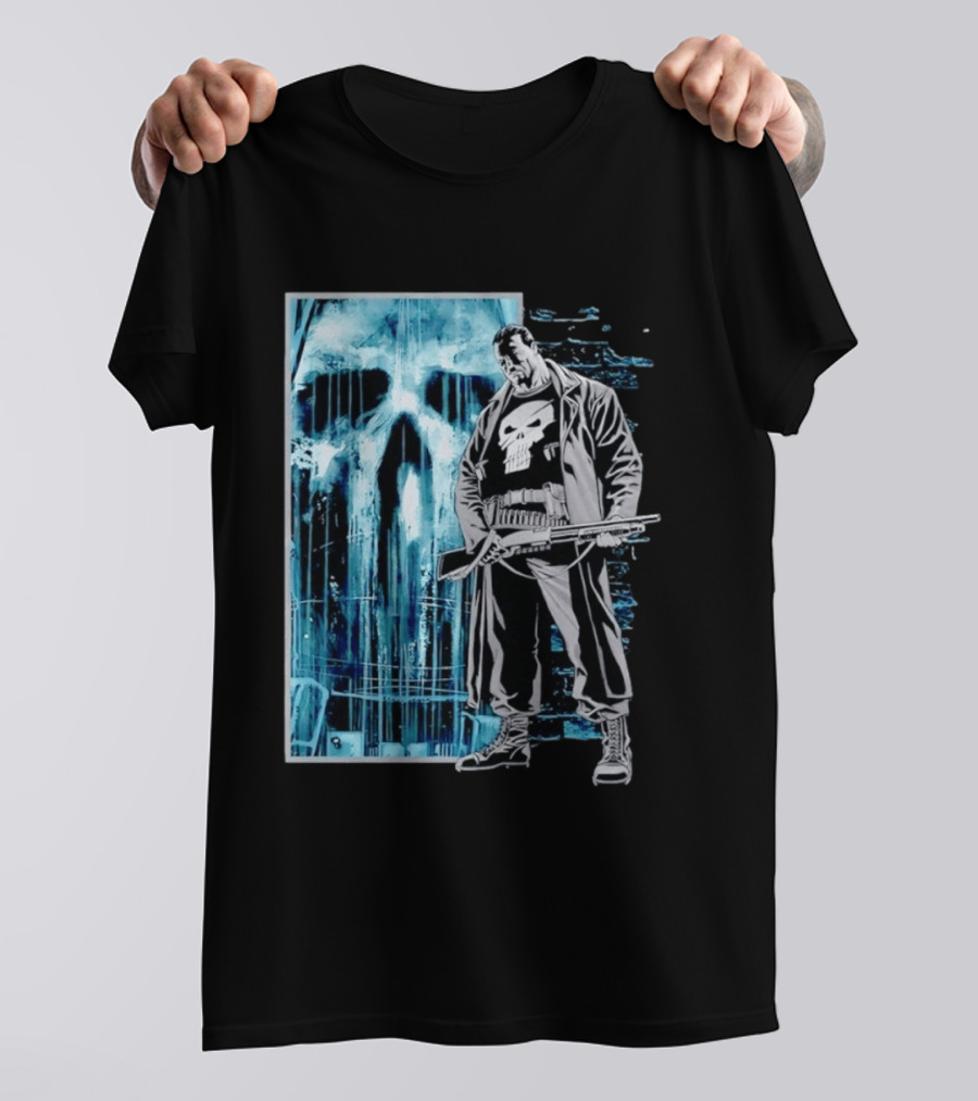 The Punisher Skull Vigilante Trench Coat T-Shirt