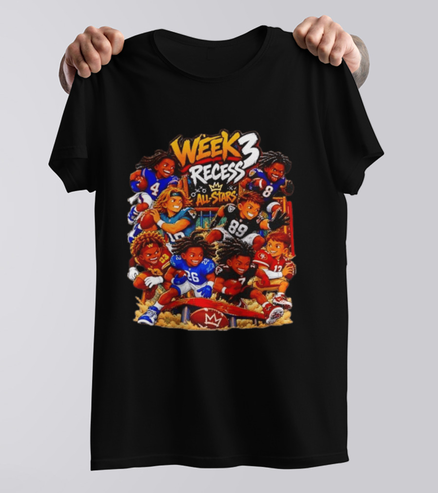 Week 3 Recess All Stars Football Players Chibi NFL T-Shirt
