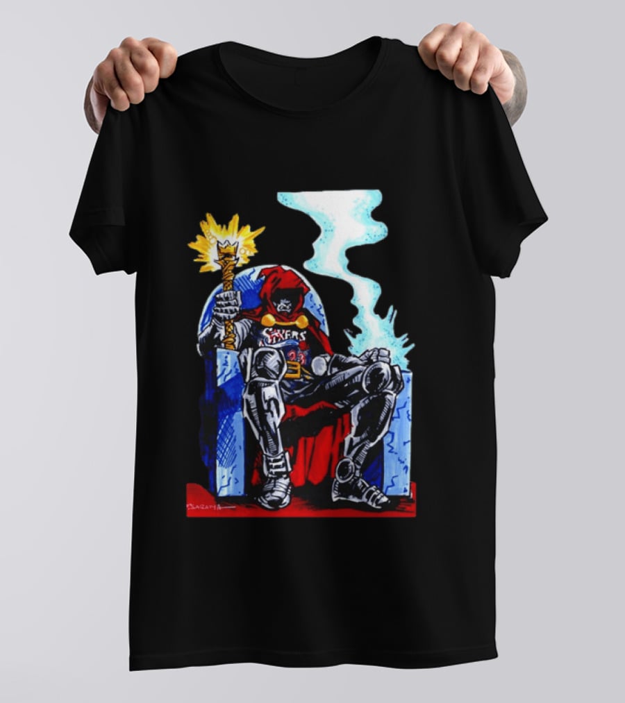 LeDoom Sixers 76ers Lebron James Throne King Iconic NBA T-Shirt