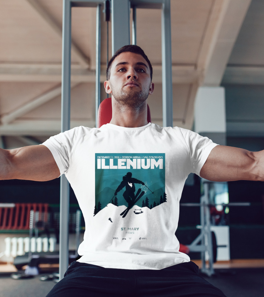 Illenium December 11 2026 Skiing Dobson Arena Vail Colorado Concert St Mary Paws T-Shirt