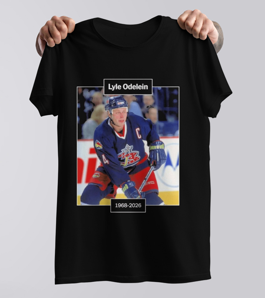 Lyle Odelein Hockey Player 1968 2026 Memorial T-Shirt