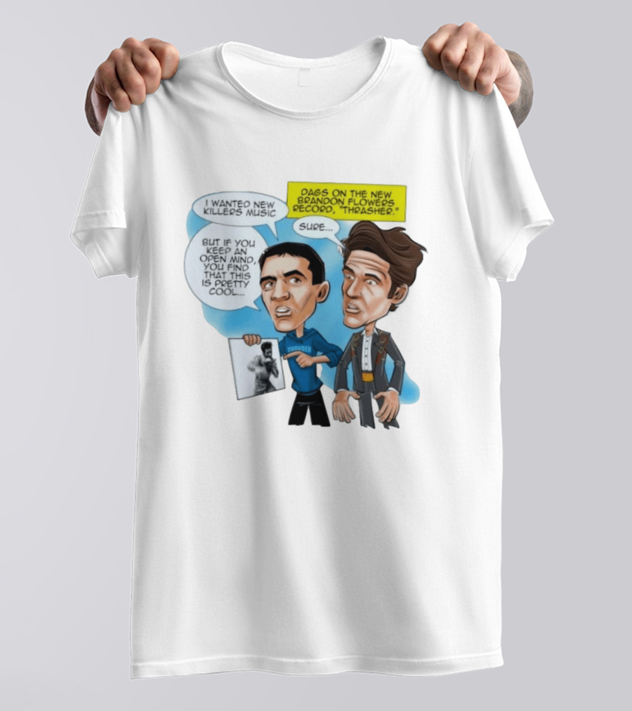 Mark Daigneault Thunder Talks Brandon Flowers Record Thrasher Caricature T-Shirt