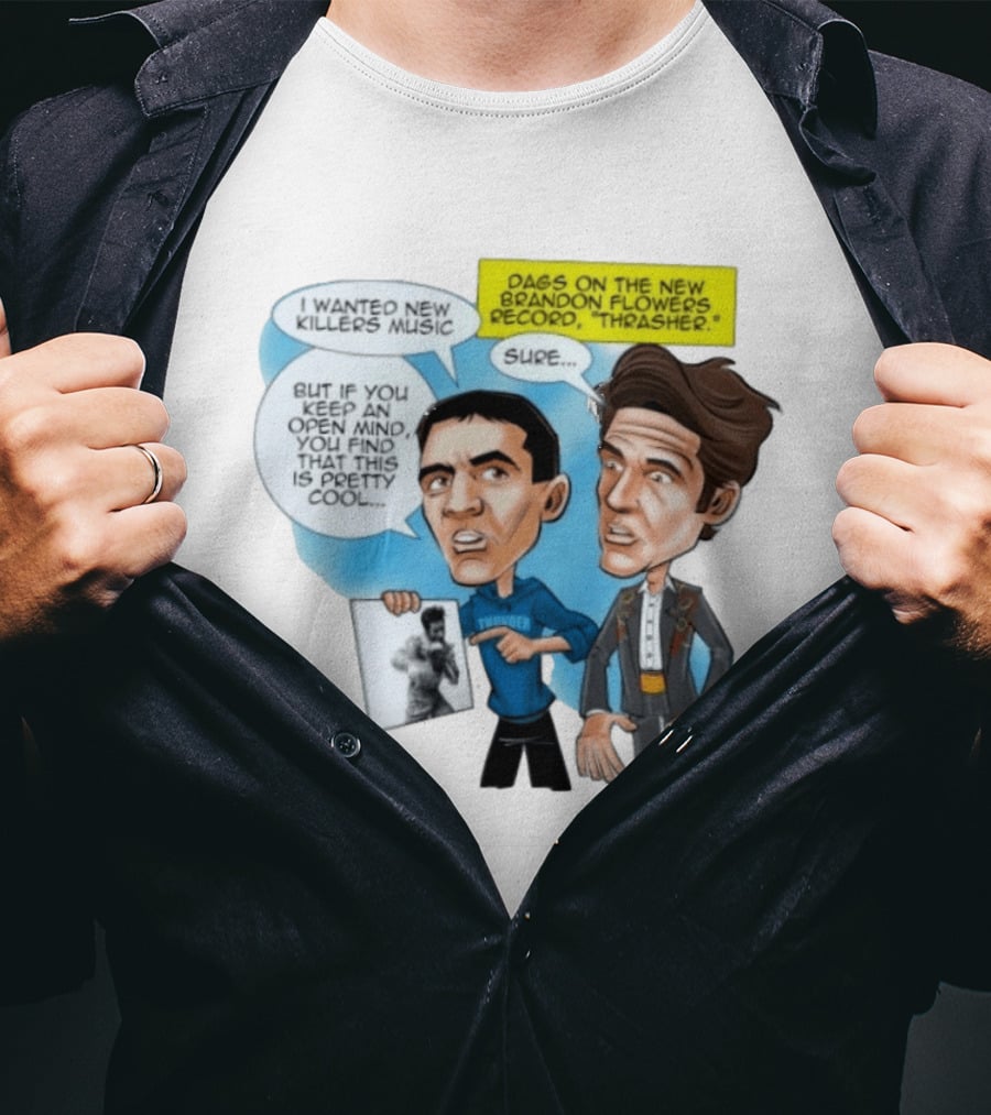 Mark Daigneault Thunder Talks Brandon Flowers Record Thrasher Caricature T-Shirt