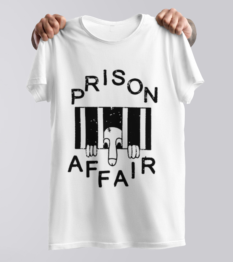 Prison Affair Distressed Jail Bars Hands Behind Bars T-Shirt