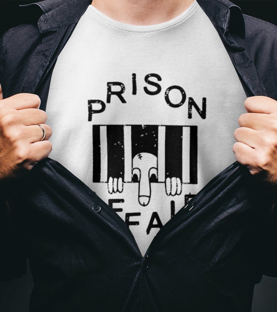 Prison Affair Distressed Jail Bars Hands Behind Bars T-Shirt