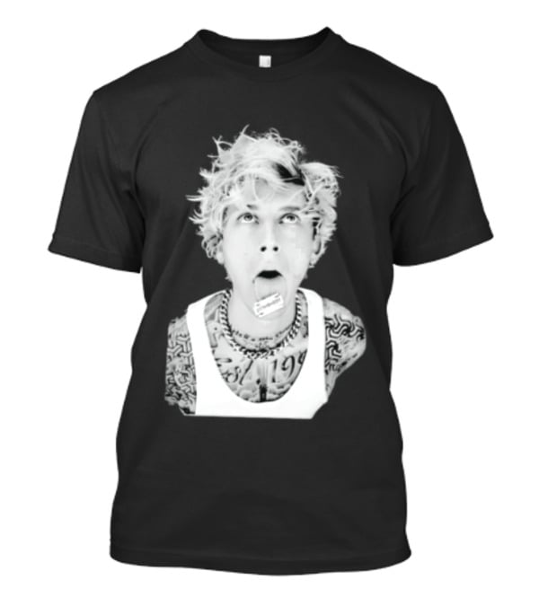 Machine Gun Kelly 1990 Blonde Hair Razor Tongue Tattoo Styling T-Shirt