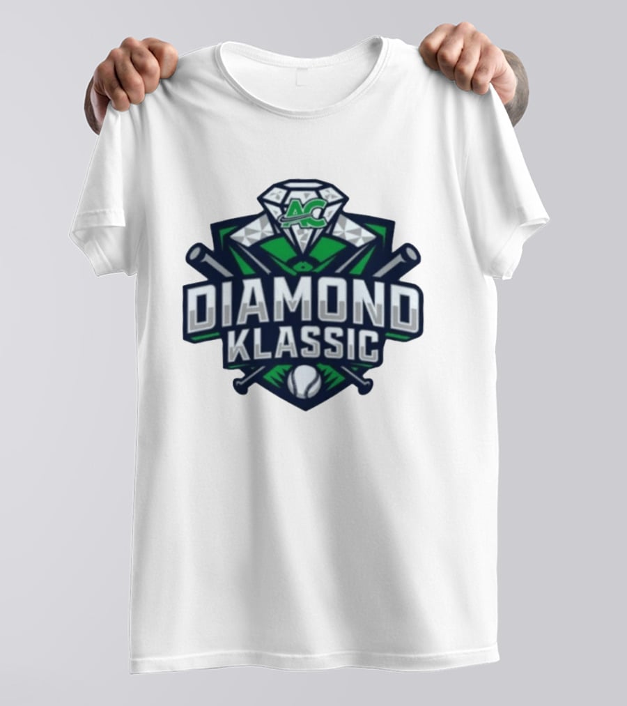 10th Annual ACS Diamond Klassic Softball Event Logo With Crossed Bats And Diamond T-Shirt