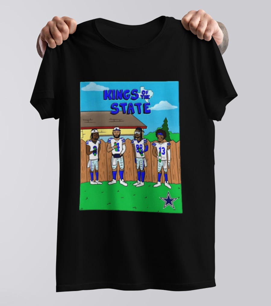 Kings Of The State Ceedee Lamb Dak Prescott Micah Parsons Dallas Cowboys Comic T-Shirt
