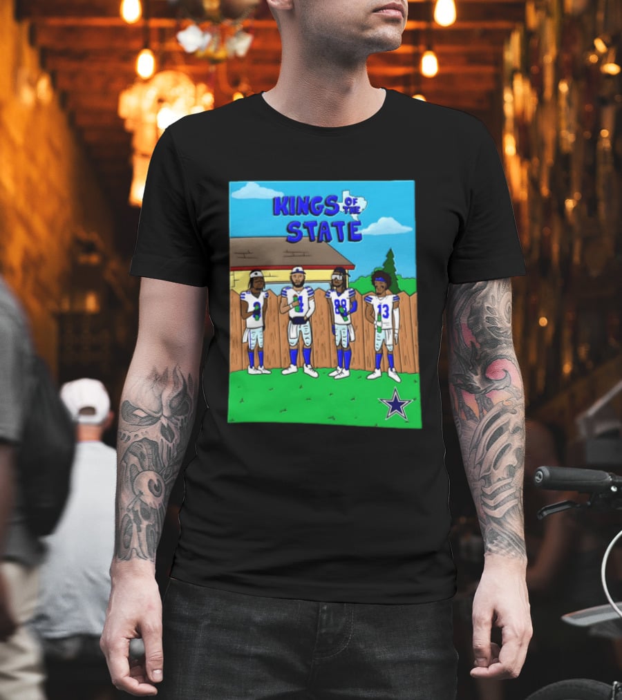 Kings Of The State Ceedee Lamb Dak Prescott Micah Parsons Dallas Cowboys Comic T-Shirt