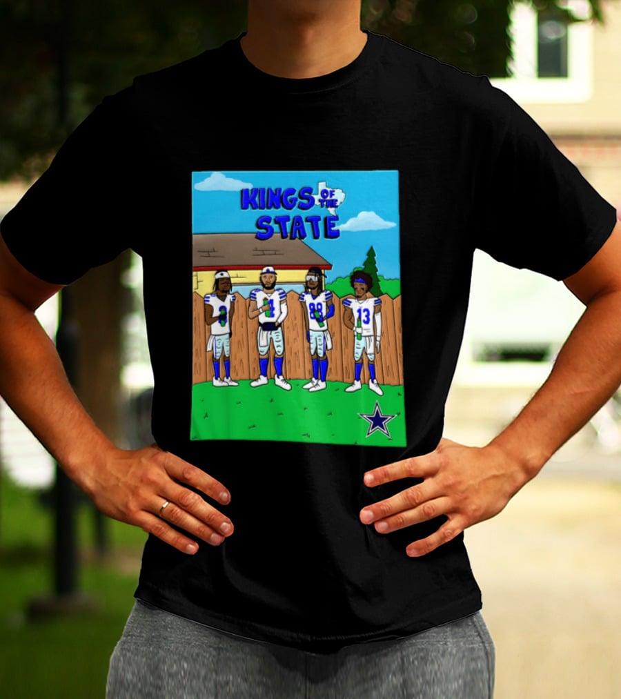 Kings Of The State Ceedee Lamb Dak Prescott Micah Parsons Dallas Cowboys Comic T-Shirt