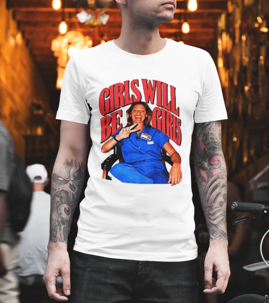 Aileen Wuornos Girls Will Be Girls Peace Sign Blue Outfit T-Shirt