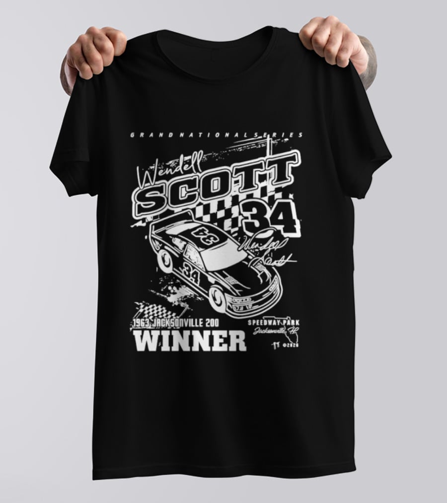 Wendell Scott 34 Grand National Series Winner Speedway Park Jacksonville FL T-Shirt