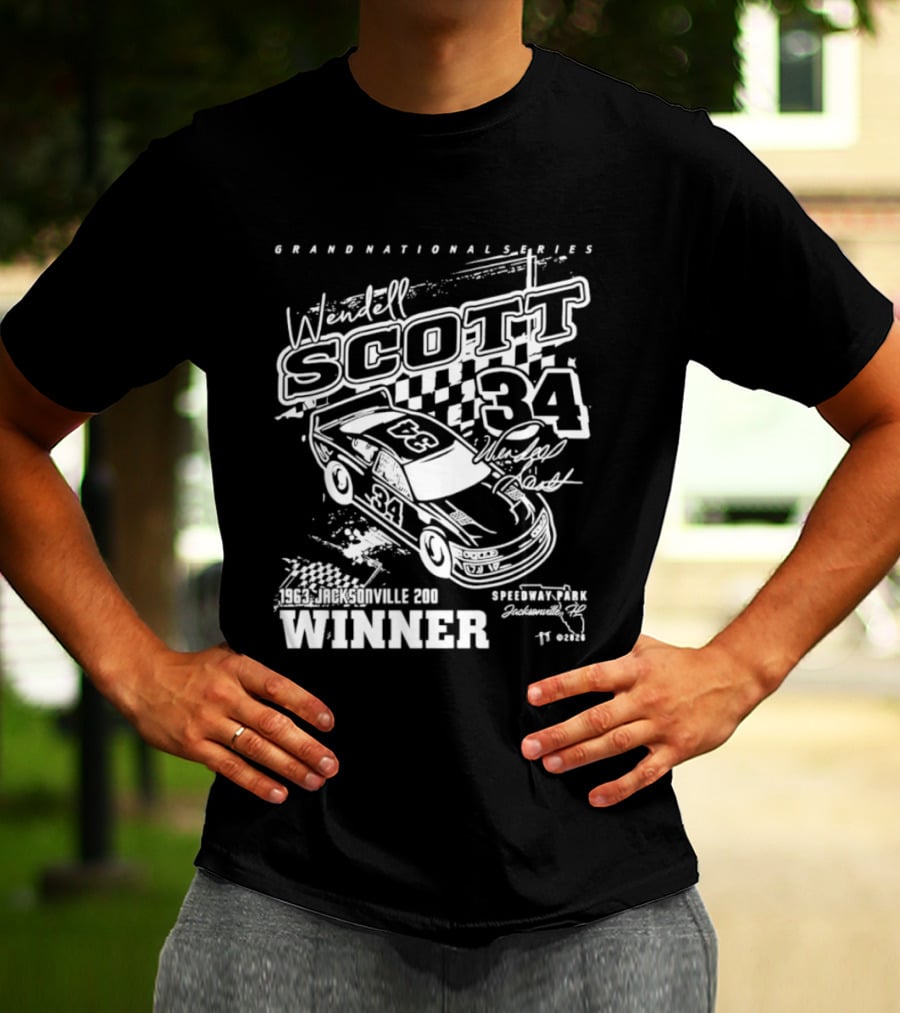Wendell Scott 34 Grand National Series Winner Speedway Park Jacksonville FL T-Shirt