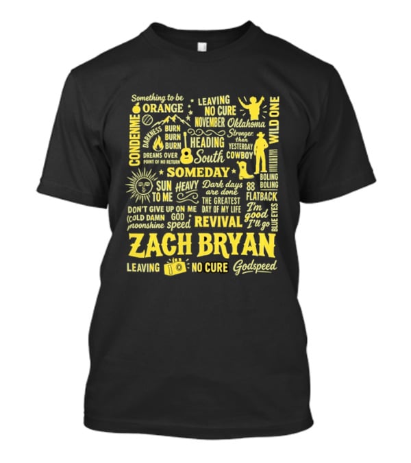 Zach Bryan Godspeed Cowboy Revival Lyrics Wild One Leaving Oklahoma T-Shirt
