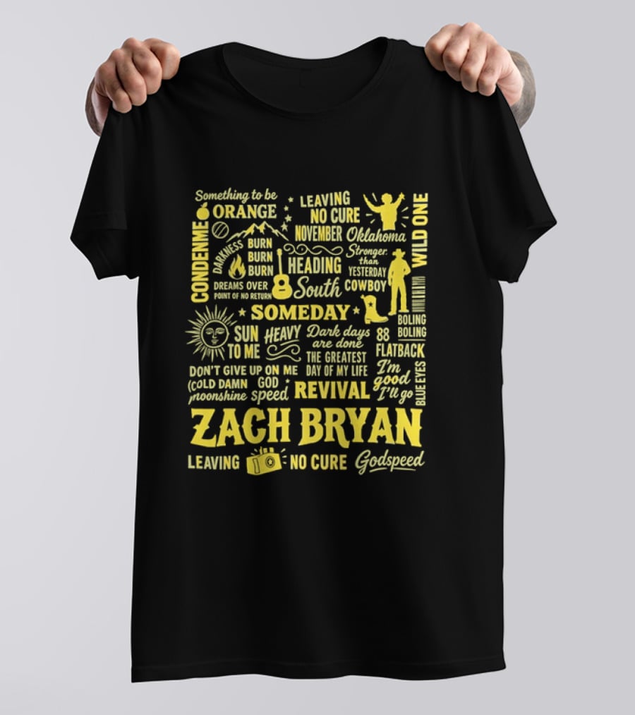 Zach Bryan Godspeed Cowboy Revival Lyrics Wild One Leaving Oklahoma T-Shirt