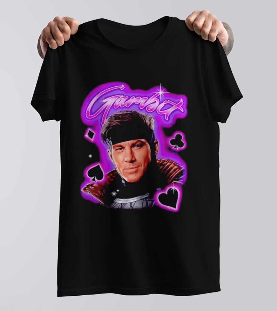 Gambit Channing Tatum Marvel Superhero X Men Cards T-Shirt