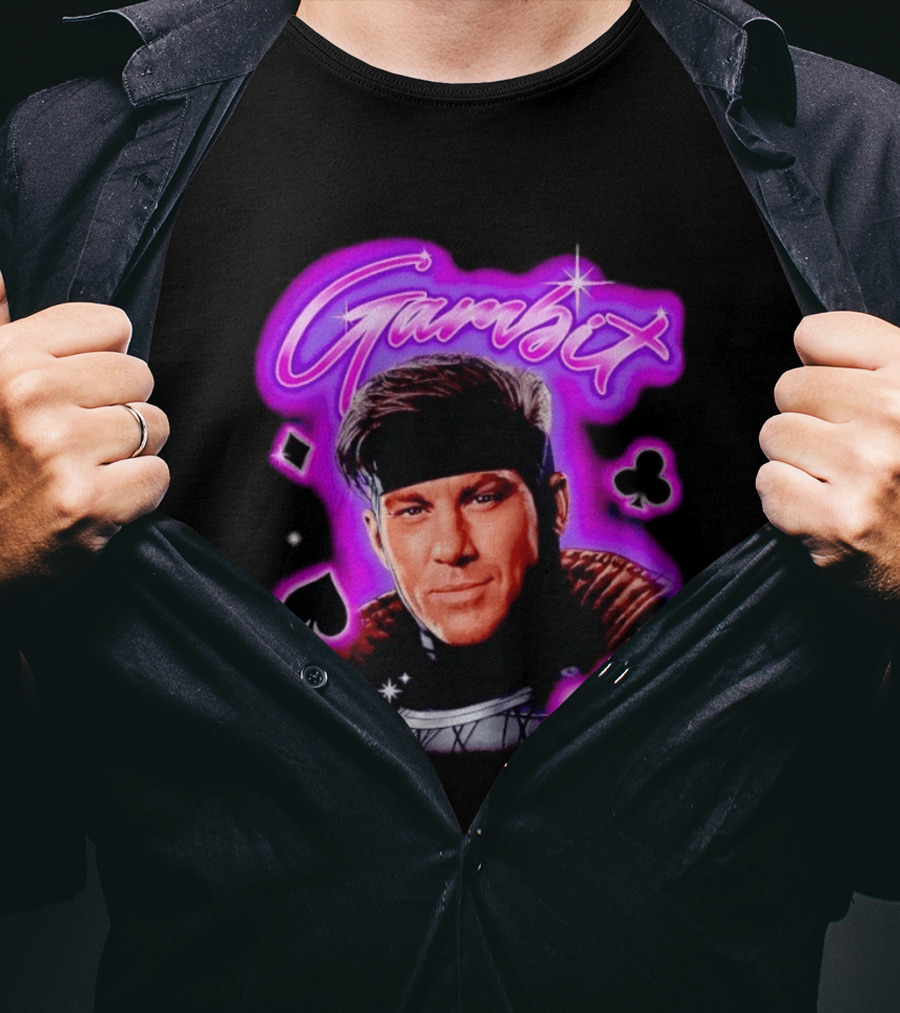 Gambit Channing Tatum Marvel Superhero X Men Cards T-Shirt