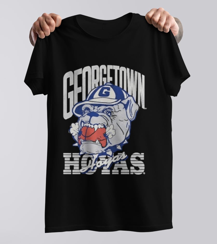 Georgetown Hoyas Vintage Bulldog Graphic With Classic Sports T-Shirt