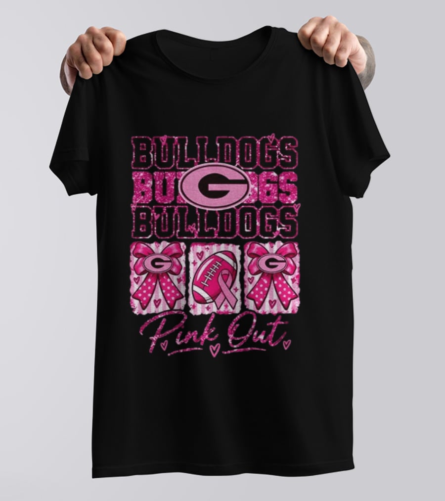 Bulldogs G Pink Out Breast Cancer Awareness Game Day T-Shirt