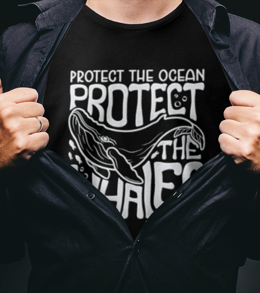 Protect The Ocean Protect The Whales Whale Conservation Awareness T-Shirt