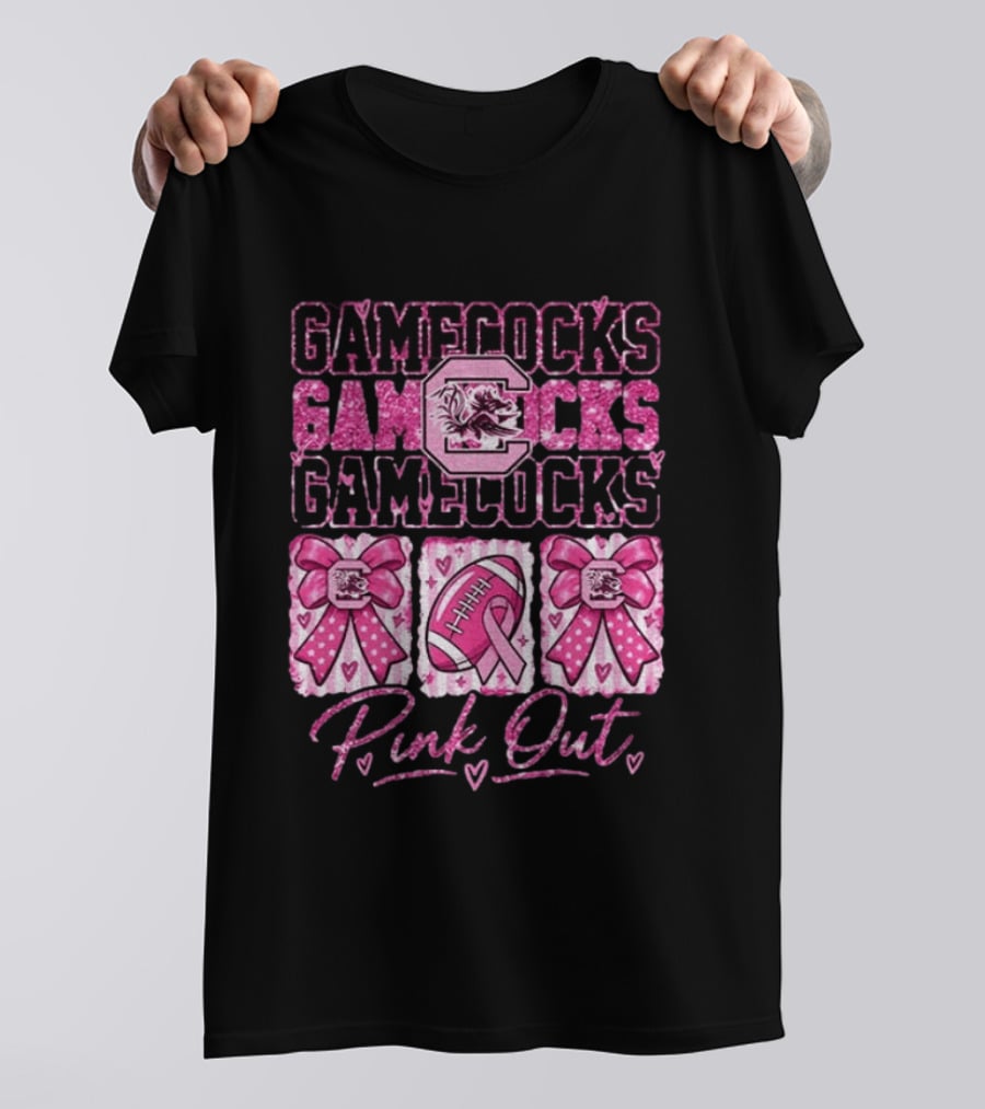 South Carolina Gamecocks Breast Cancer Awareness Pink Out Game Day T-Shirt