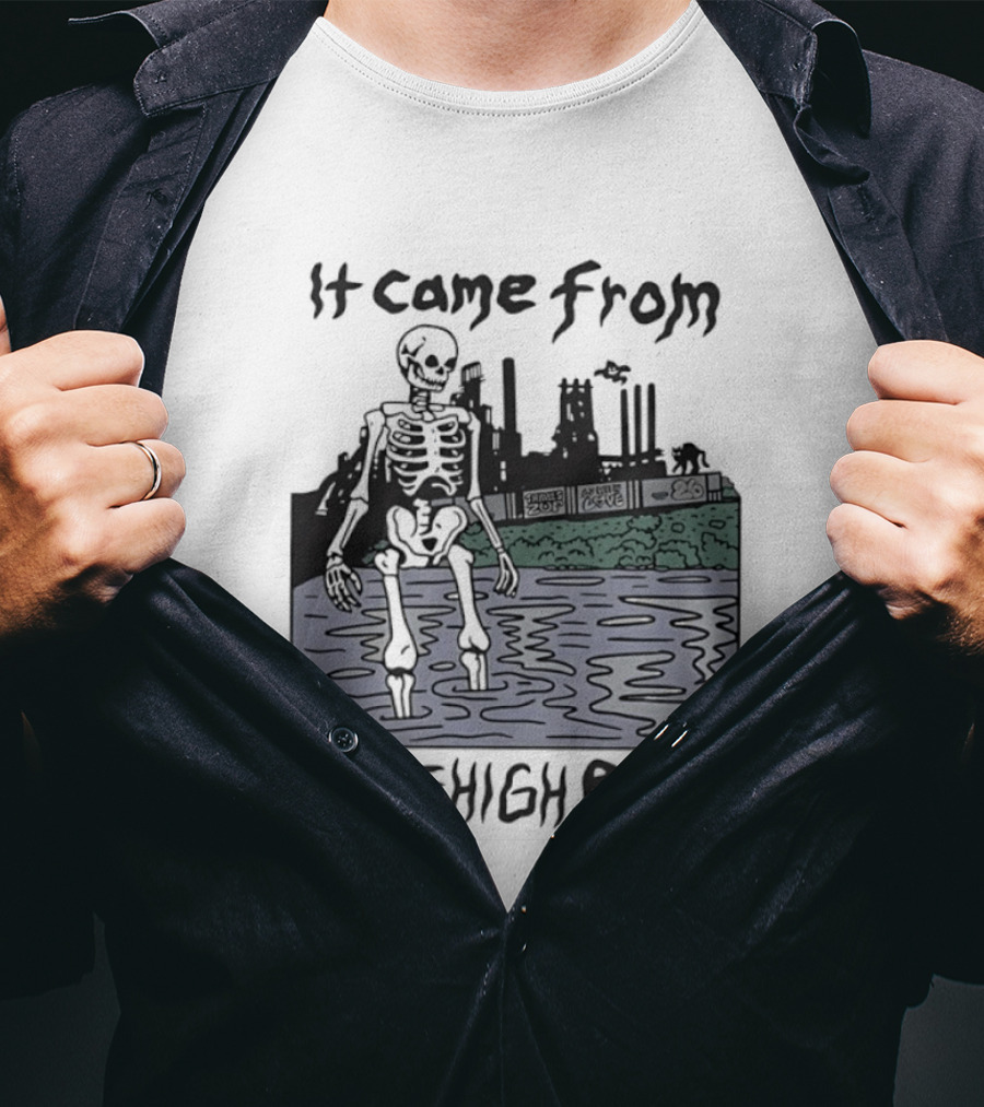 It Came From The Lehigh River Skeleton Graphic Pennsylvania T-Shirt