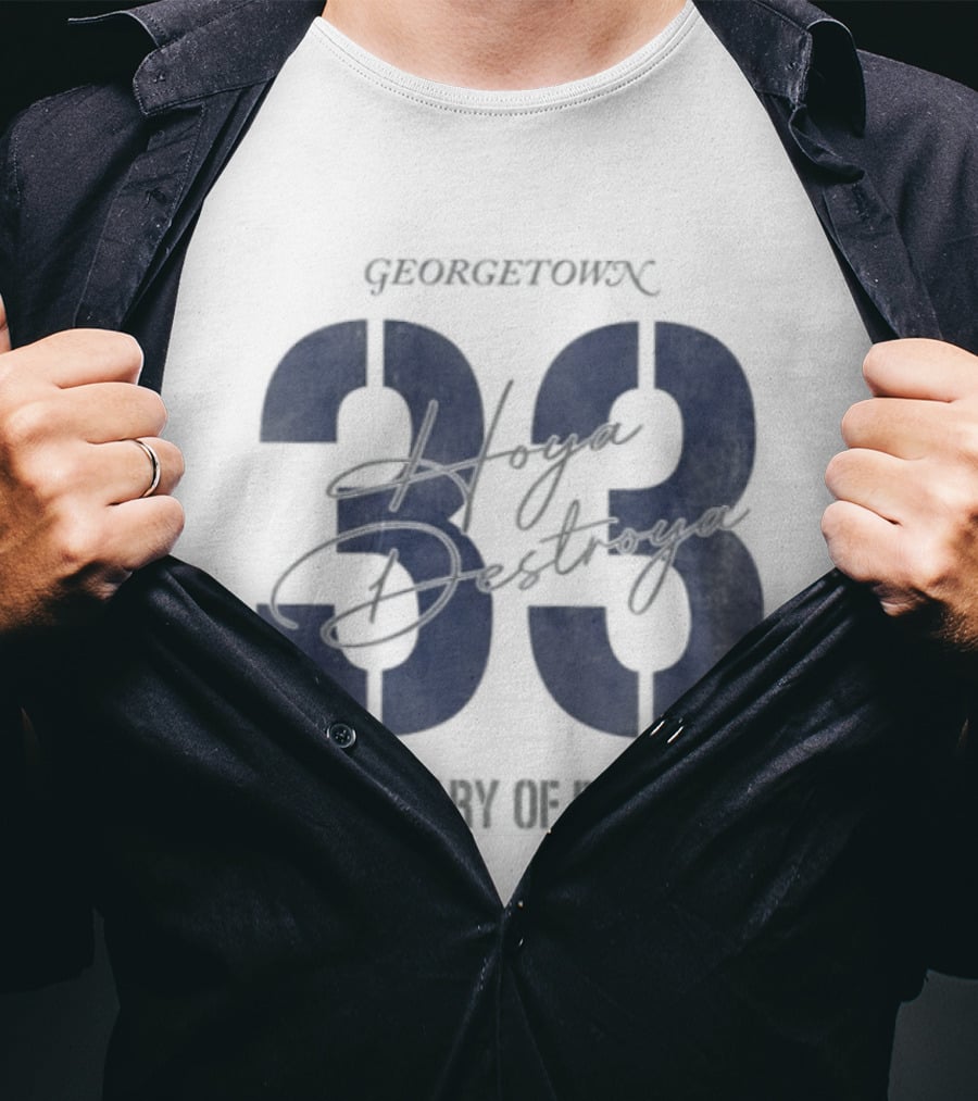 Georgetown 33 Secretary Of Defense Patrick Ewing T-Shirt