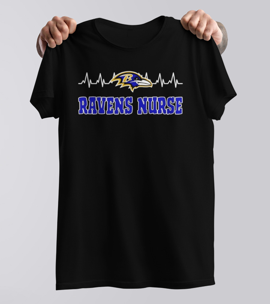 Baltimore Ravens Nurse Heartbeat T-Shirt