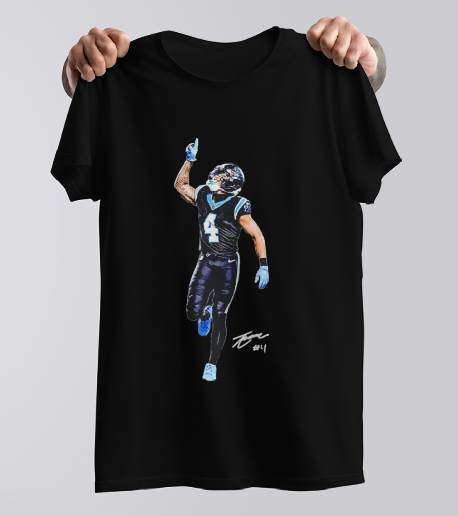 Chuba Hubbard Carolina Panthers Number 30 Football Player T-Shirt