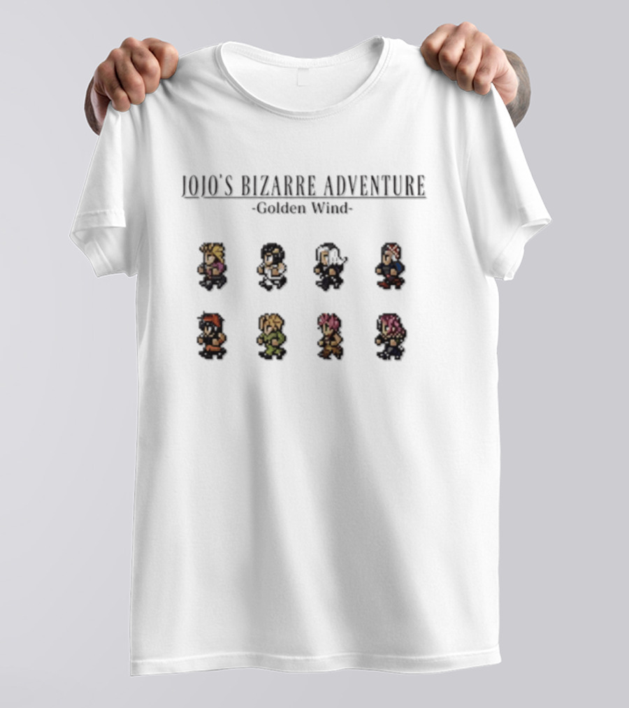 JoJo's Bizarre Adventure Golden Wind Pixel Characters Collection T-Shirt