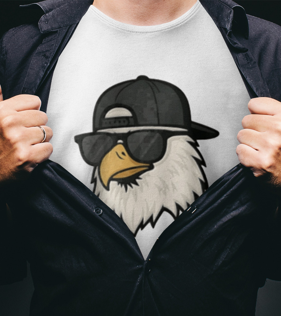 Bald Eagle Cool Sunglasses Hat T-Shirt