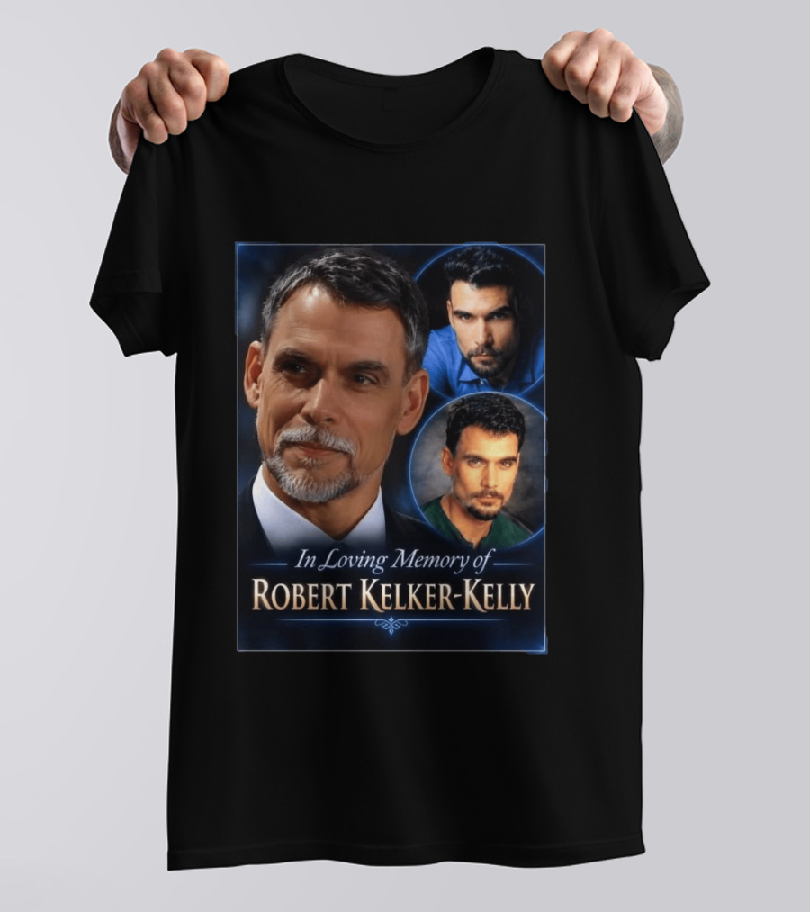 In Loving Memory Of Robert Kelker Kelly Tribute Portrait Collage T-Shirt