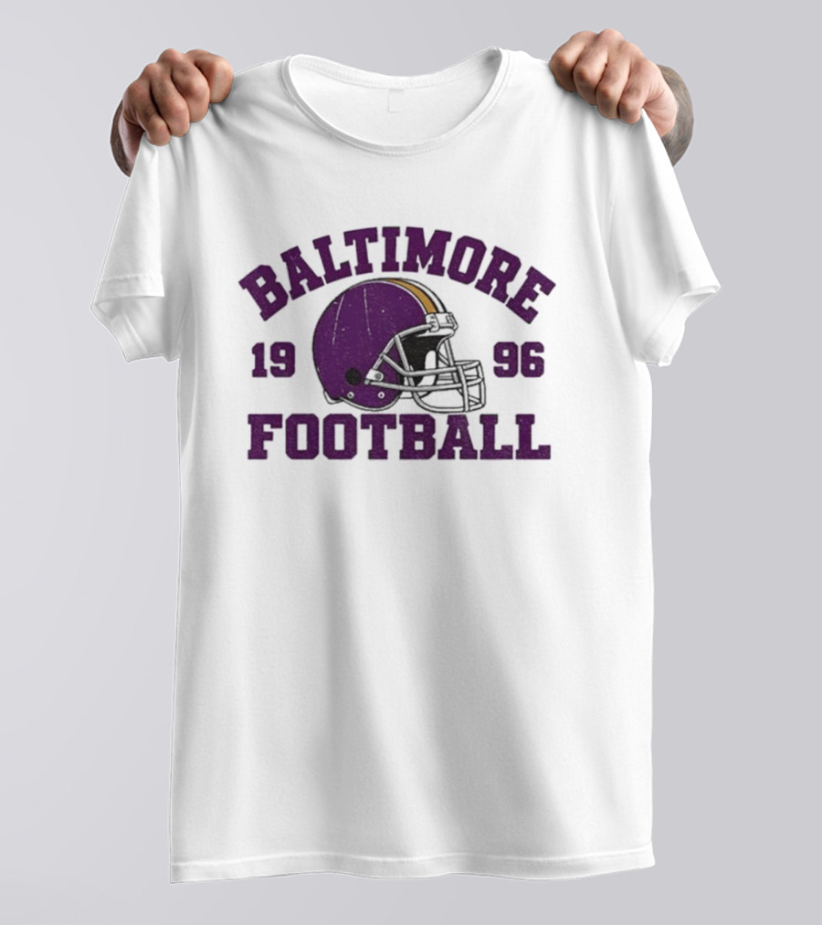 Baltimore Football 1996 Purple Helmet T-Shirt