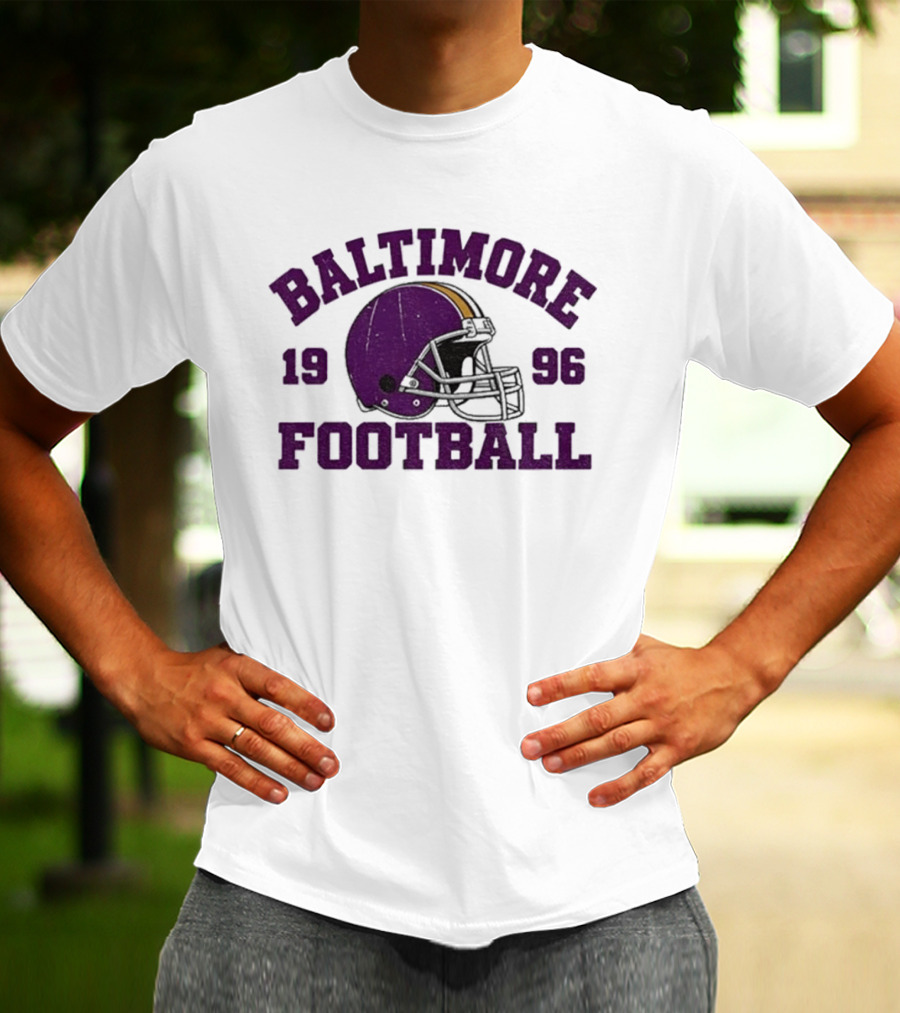 Baltimore Football 1996 Purple Helmet T-Shirt
