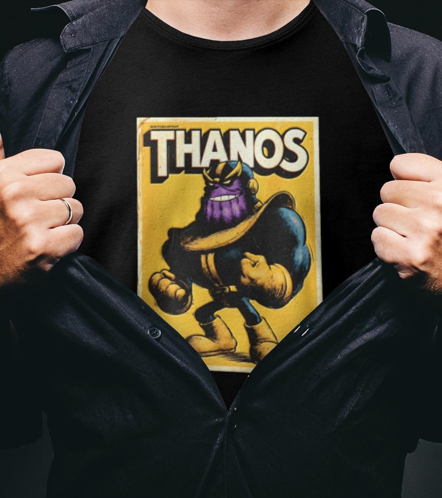 Thanos Marvel Superhero Purple Alien Villain Clenched Fist T-Shirt