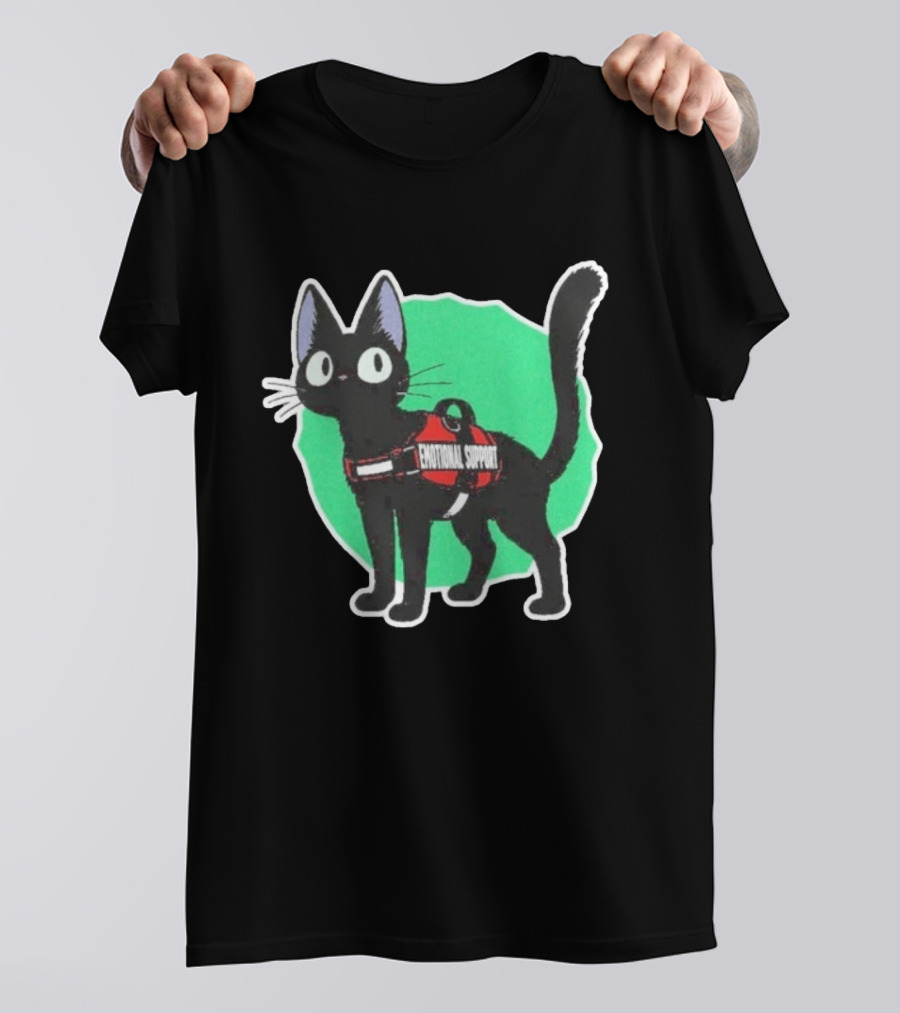 Jiji Kiki's Delivery Service Emotional Support Cat With Harness Patch T-Shirt