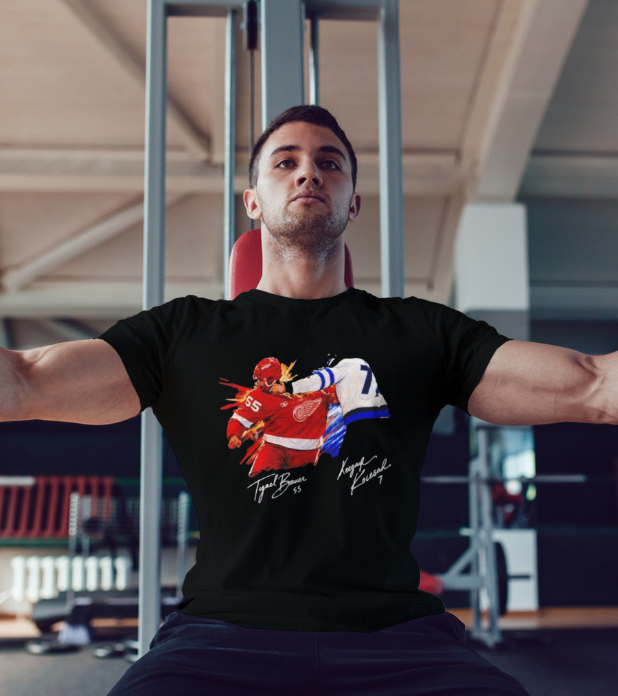 Tyrel Bauer 55 Vs Keegan Kolesar 7 Hockey Clash T-Shirt